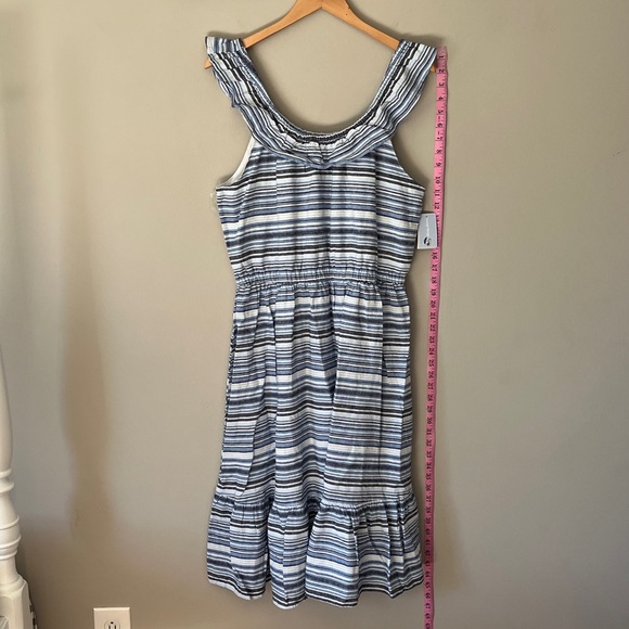 New! Gymboree Women's 55% LINEN Dress Sandy Shores Blue Party Size XL NWT - Picture 15 of 16